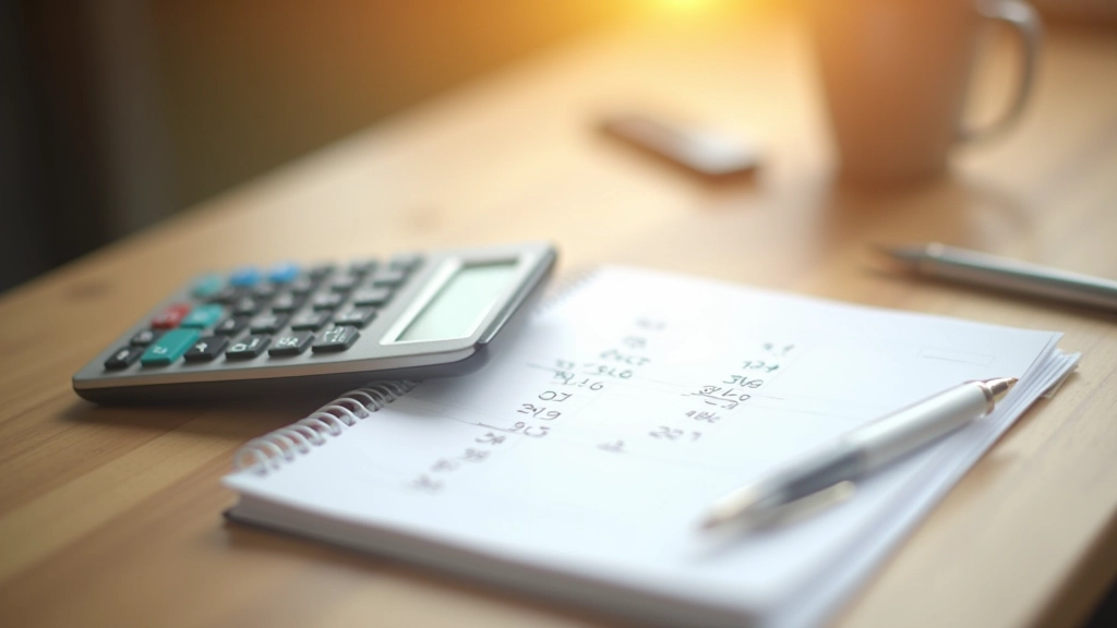 Calculatrice et bloc-notes avec calculs de tarifs horaires pour tuteurs