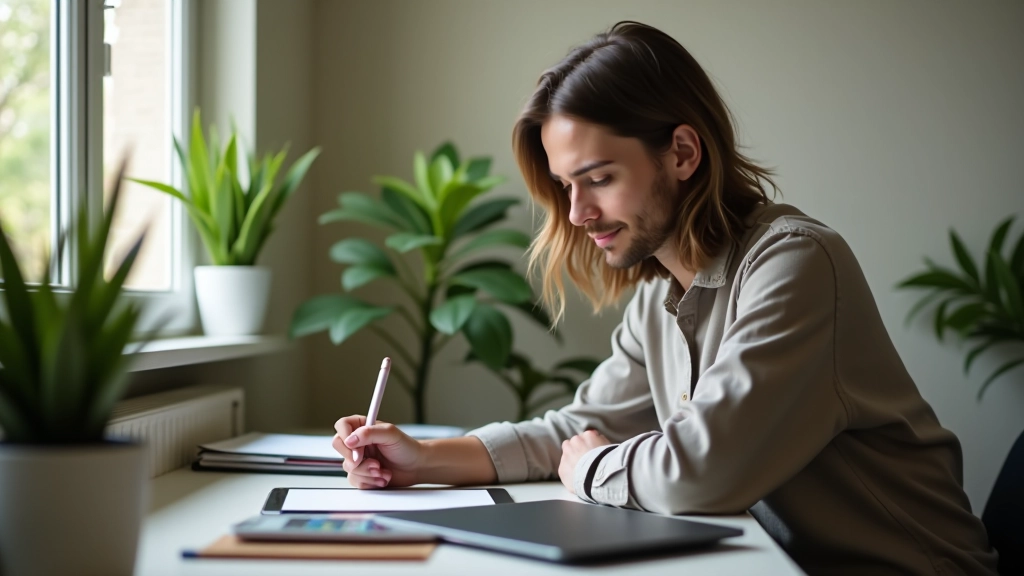 Designer travaillant sur des modèles numériques avec tablette et stylet dans un espace créatif moderne