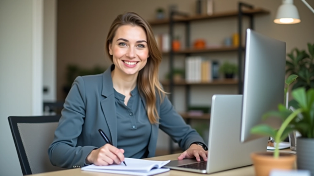 Professeur donnant cours en ligne avec webcam et tableau blanc numérique en arrière-plan